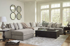 Avaliyah Ash Gray Chenille 6pc LAF Chaise Sectional - Ornate Home