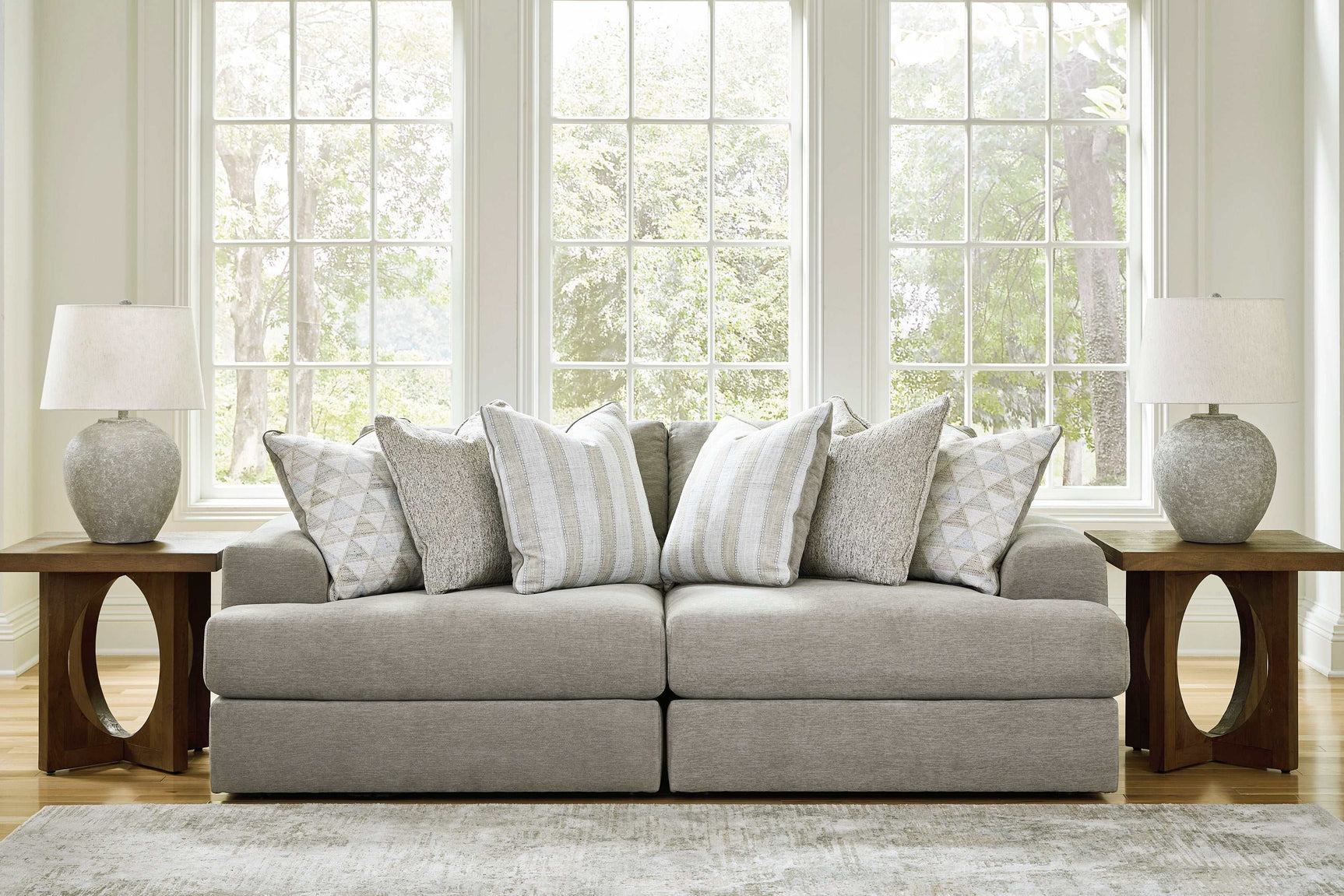 Avaliyah Ash Gray Chenille Modular Sectional Units - Ornate Home