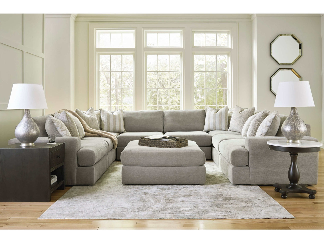 Avaliyah Ash Gray Chenille Modular Sectional Units - Ornate Home