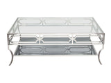 Avalon Coffee Table w/Clear Glass Top - Ornate Home