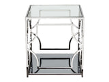 Avalon End Table w/ Clear Glass Top - Ornate Home