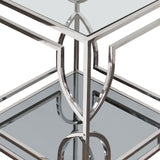 Avalon End Table w/ Clear Glass Top - Ornate Home