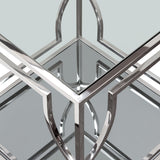 Avalon End Table w/ Clear Glass Top - Ornate Home