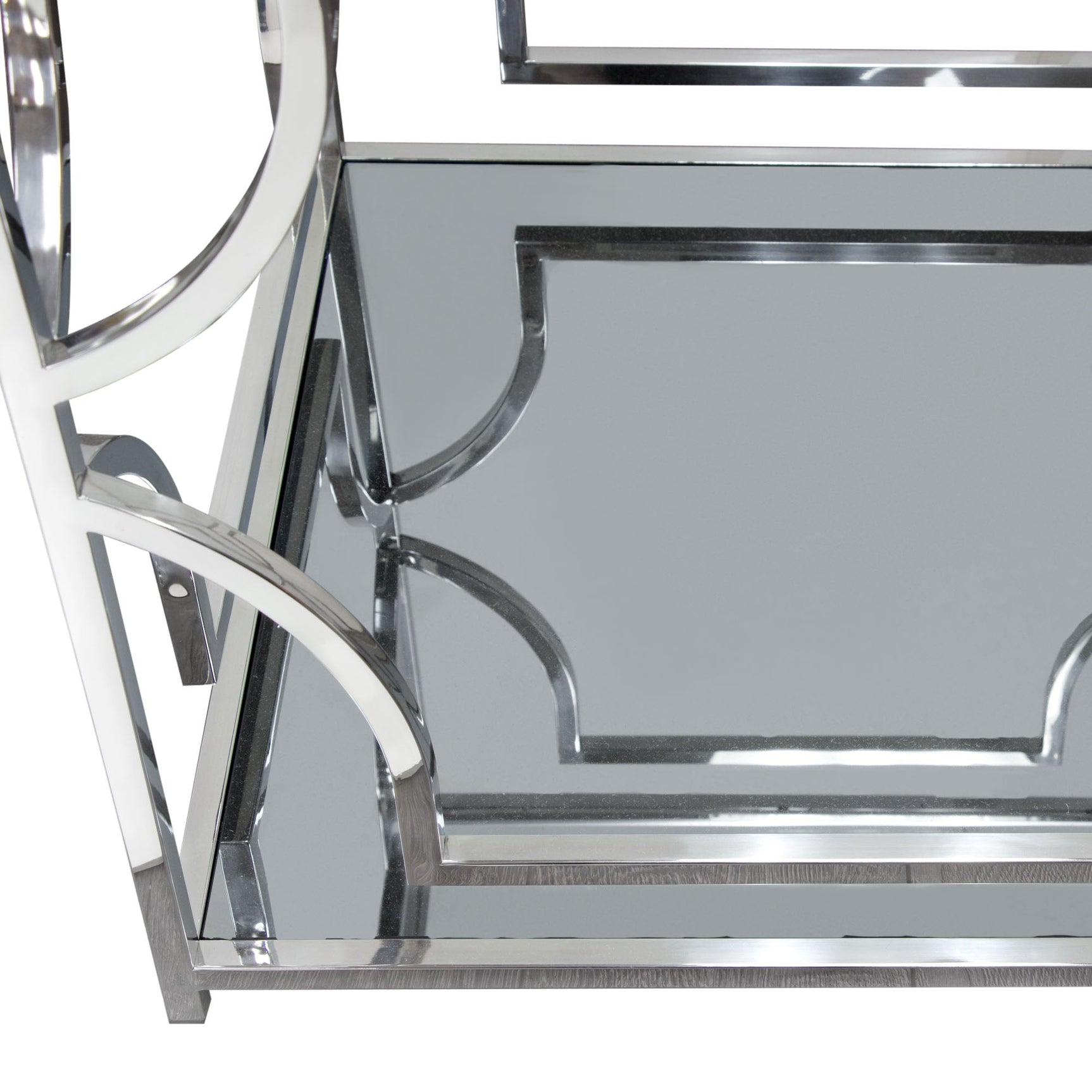 Avalon End Table w/ Clear Glass Top - Ornate Home