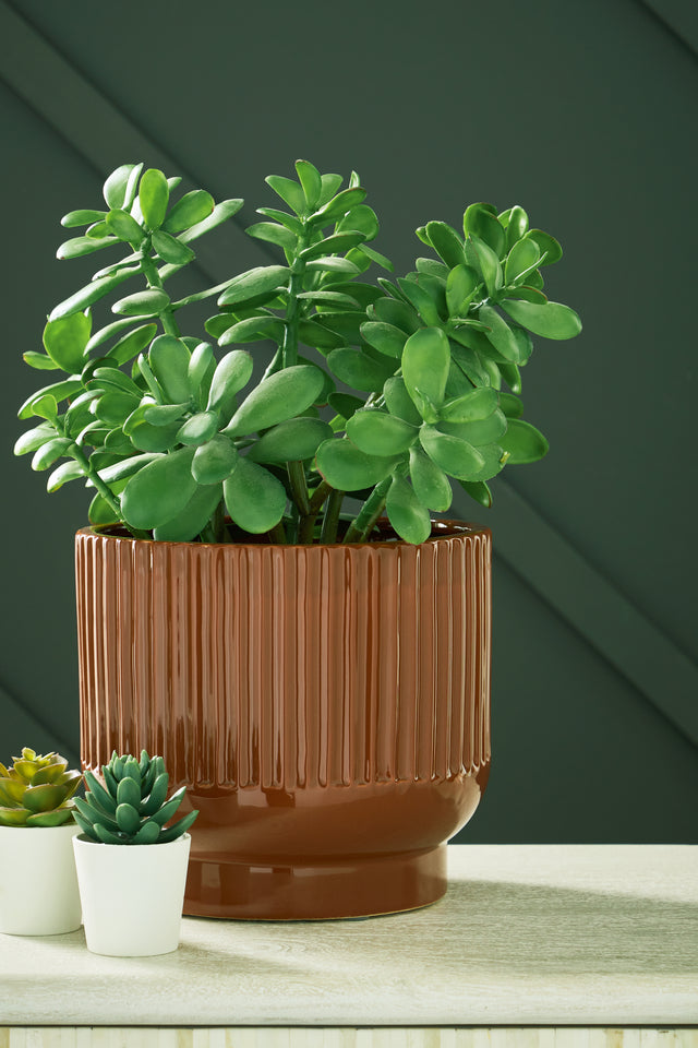 Avalyah Burnt Umber Short Vase (Online Special Price) - Ornate Home