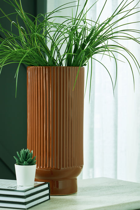 Avalyah Burnt Umber Tall Vase - Ornate Home