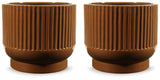 Avalyah Burnt Umber Vase (Set of 2) - Ornate Home