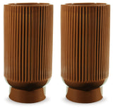 Avalyah Burnt Umber Vase (Set of 2) - Ornate Home
