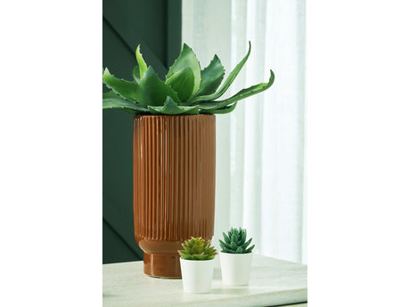 Avalyah Burnt Umber Vase (Set of 2) - Ornate Home