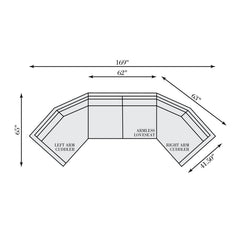 Avanni Brown Outdoor Sectional - Ornate Home