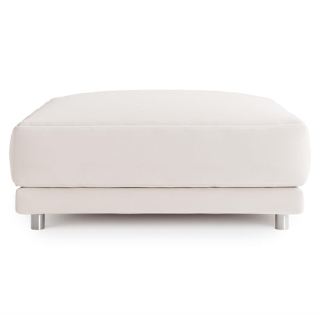 Avanni White/Cream Outdoor Ottoman - Ornate Home