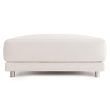 Avanni White/Cream Outdoor Ottoman - Ornate Home