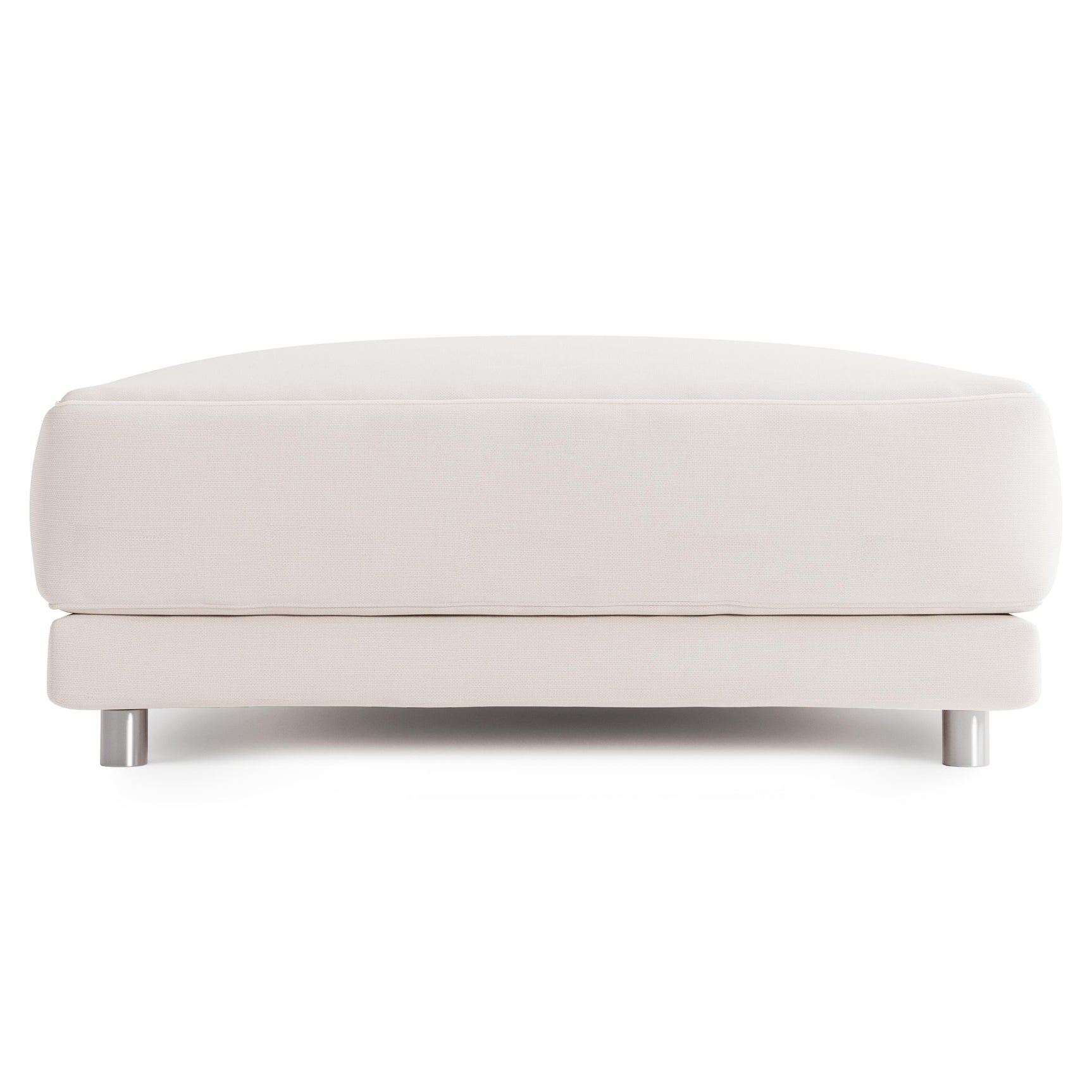 Avanni White/Cream Outdoor Ottoman - Ornate Home