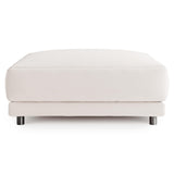 Avanni White/Cream Outdoor Ottoman - Ornate Home