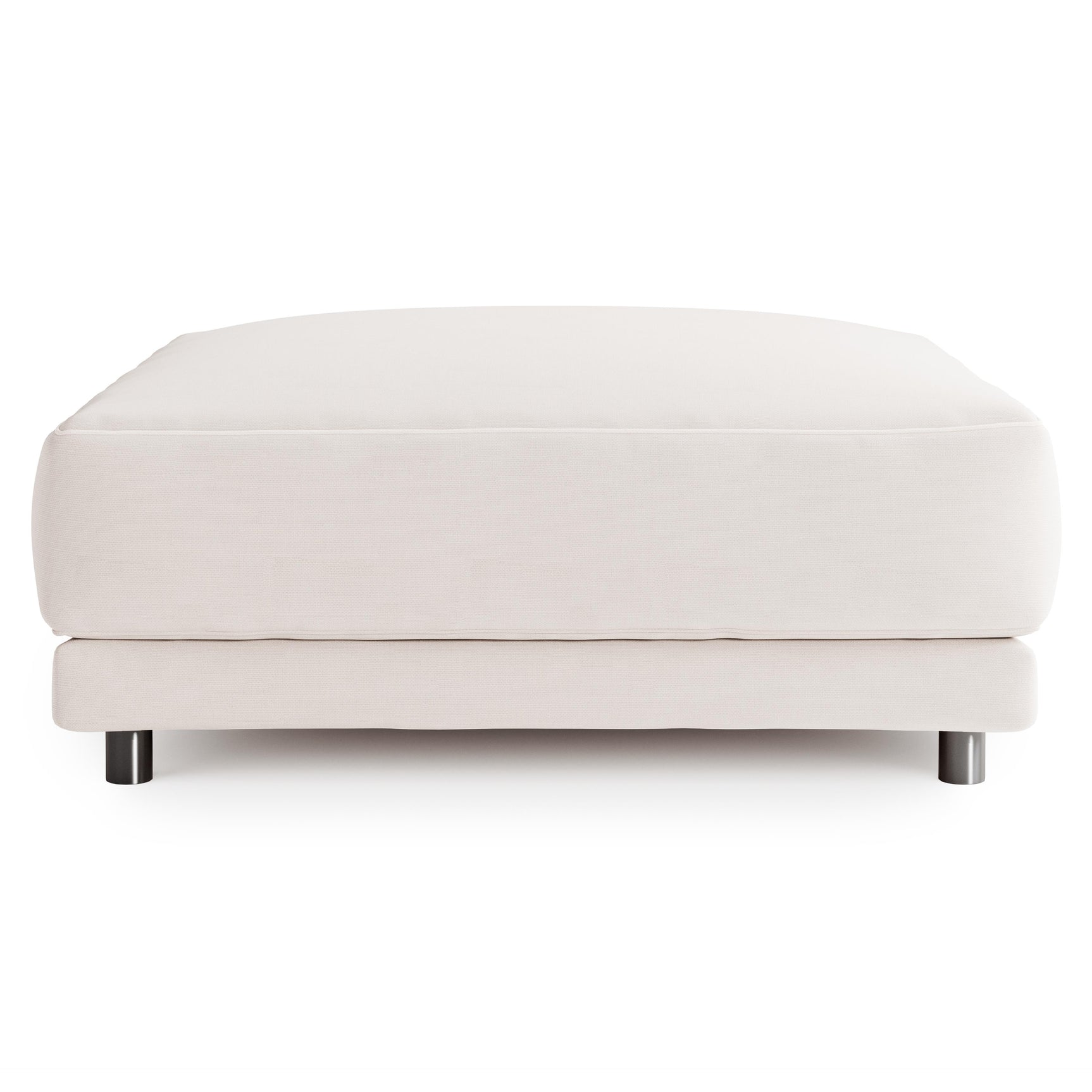 Avanni White/Cream Outdoor Ottoman - Ornate Home