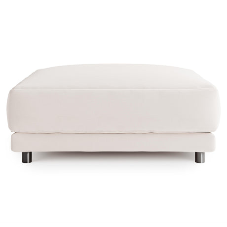 Avanni White/Cream Outdoor Ottoman - Ornate Home