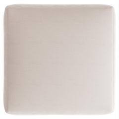 Avanni White/Cream Outdoor Ottoman - Ornate Home