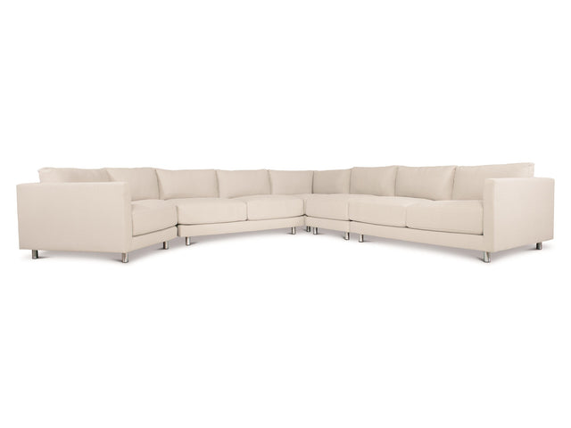 Avanni White/Cream Outdoor Sectional Sofa - Ornate Home