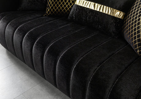 Avanos Black Loveseat - Ornate Home