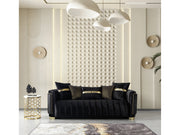 Avanos Black Loveseat - Ornate Home
