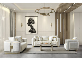 Avanos Cream Loveseat - Ornate Home