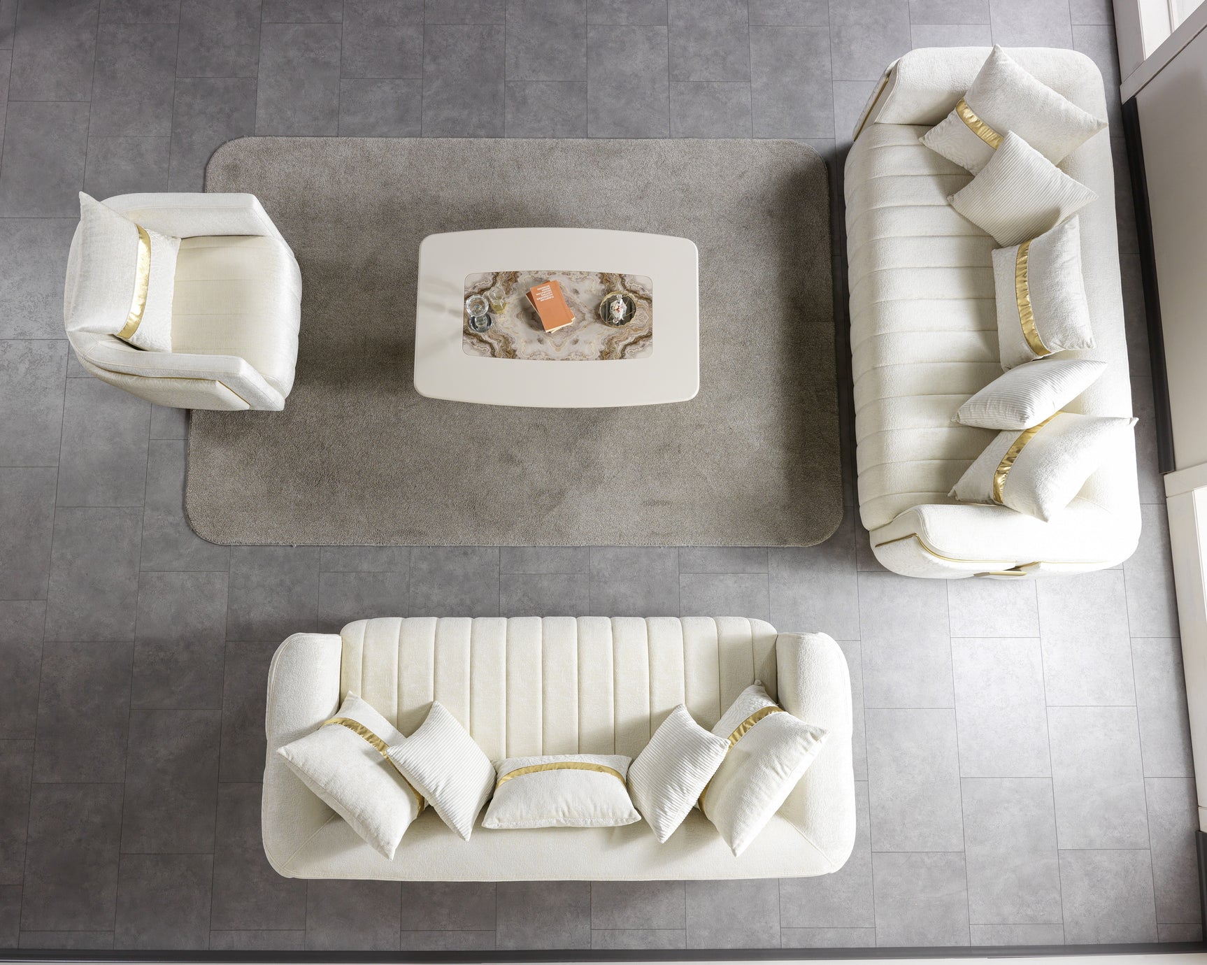 Avanos Cream Loveseat - Ornate Home