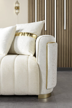 Avanos Cream Loveseat - Ornate Home