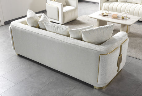 Avanos Cream Loveseat - Ornate Home