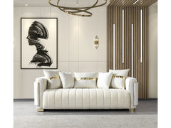 Avanos Cream Loveseat - Ornate Home