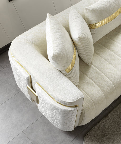 Avanos Cream Loveseat - Ornate Home