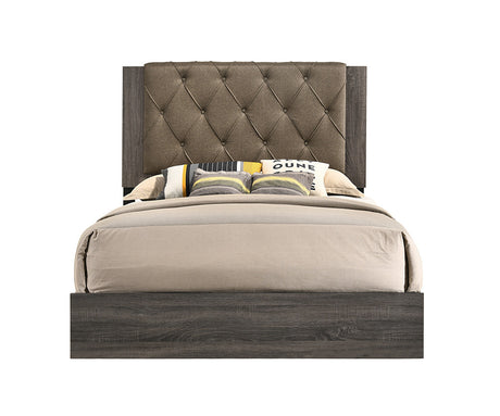 Avantika Rustic Gray Oak Eastern King Bed - Ornate Home