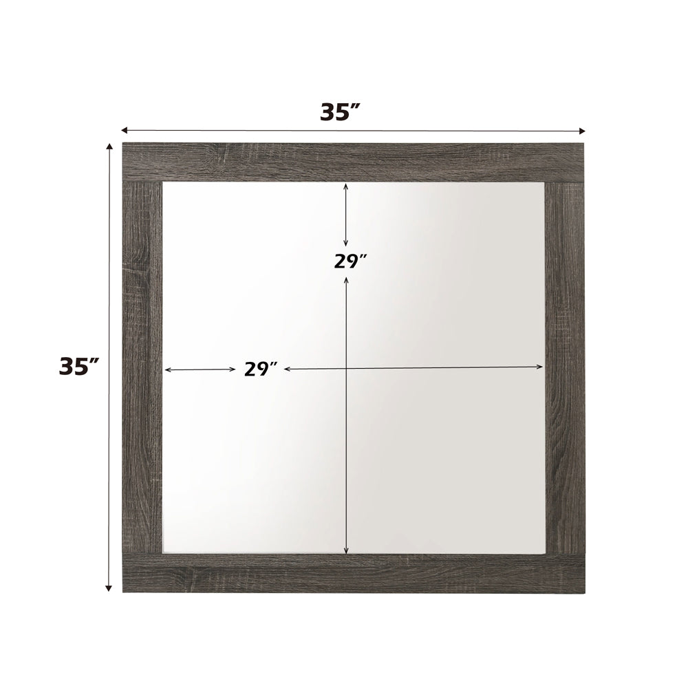 Avantika Rustic Gray Oak Mirror - Ornate Home