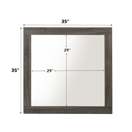 Avantika Rustic Gray Oak Mirror - Ornate Home