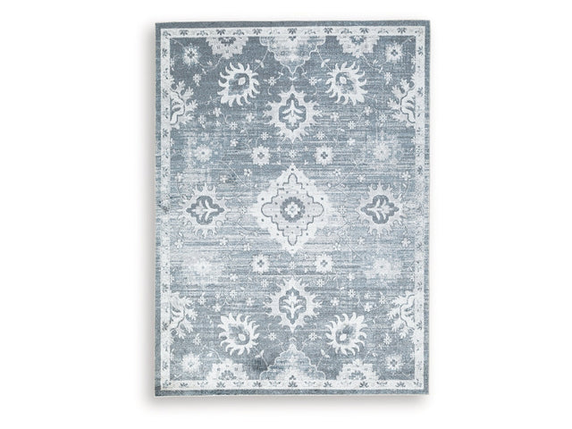 Avanworths Blue/Gray/Ivory Washable Large Rug - Ornate Home