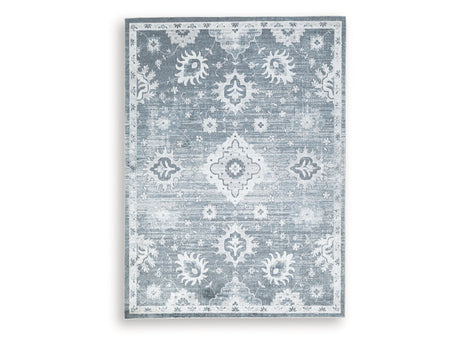 Avanworths Blue/Gray/Ivory Washable Medium Rug - Ornate Home