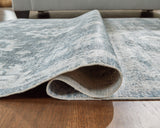 Avanworths Blue/Gray/Ivory Washable Medium Rug - Ornate Home