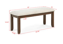 Avasa Cream/Brown 6-Piece Dining Set - Ornate Home
