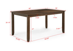 Avasa Cream/Brown 6-Piece Dining Set - Ornate Home