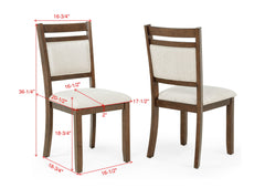 Avasa Cream/Brown 6-Piece Dining Set - Ornate Home
