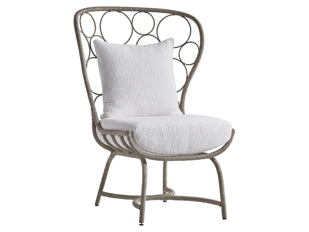 Avea Egret Grey/White/Cream Outdoor Chair - Ornate Home
