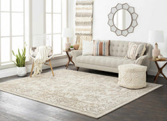 Aveley Beige Cotton Knitted Pouf - Ornate Home
