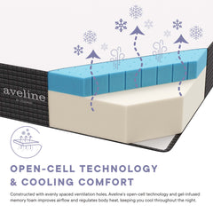 Aveline White 12" Memory Foam King Mattress - Ornate Home