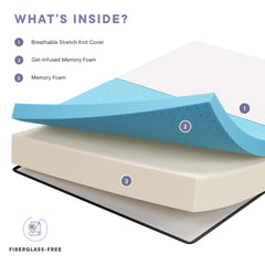 Aveline White 12" Memory Foam Twin Mattress - Ornate Home
