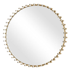 Avelyne Brass Round Mirror - Ornate Home