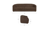 Aven Dark Brown Sofa - Ornate Home