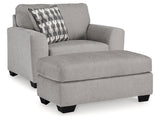 Avenal Park Flannel Oversized Chair & Ottoman (Online Special Price) - Ornate Home