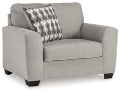 Avenal Park Flannel Oversized Chair & Ottoman - Ornate Home