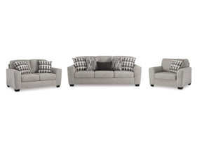 Avenal Park Flannel Sofa and 2 Loveseats (Online Special Price) - Ornate Home