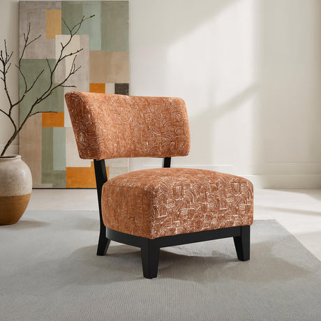Aveni Rustic Orange Accent Chair - Ornate Home