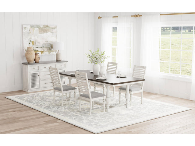 Aventine Vintage White 5-piece Dining Room Set - Ornate Home